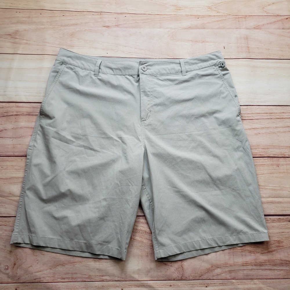 Goodfellow & Co Shorts Mens 38 Beige Chino Regular Fit Stretch Lined 10 Inseam